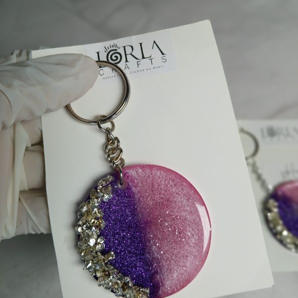 Amethyst Bloom Keychain